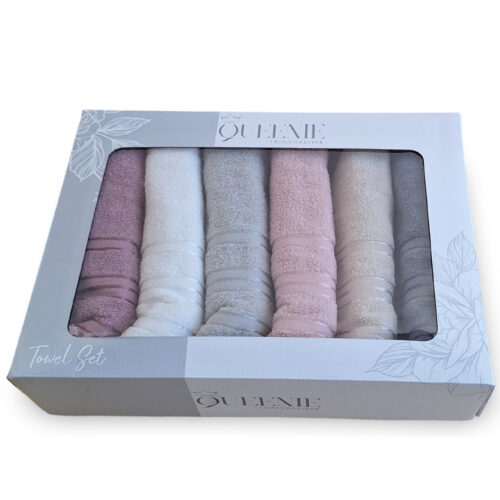 Pack 6 serviettes visage mariage – Coffret Queenie